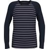 Odlo Active Warm Kids Stripes_159409, Maglietta Bambini e Ragazzi, Dark Sapphire - Gray Ridge, 80