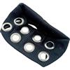Generic Cerchietto elastico con occhielli cavi, fascia con borchie in stile punk, accessorio per capelli elastico casual per ragazze, fascia per capelli alla moda con occhielli da donna (nero, taglia unica)