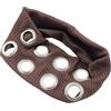 Generic Cerchietto elastico con occhielli cavi, fascia borchiata in stile punk, accessorio per capelli elastico casual per ragazze, fascia per capelli con occhielli alla moda per donne (rosso, taglia unica)