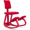 Varier Variable Plus Monocromo Poppy Sedia Ergonomica Kneeling Posturale con Schienale Home Office 10 Anni Garanzia