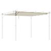 Outsunny Copertura retrattile per pergola, tessuto di ricambio per pergola da 3 x 3 m, tetto retrattile per gazebo, bianco crema