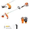 Generico Decespugliatore a scoppio multifunzione 2 in 1 52cc 2 tempi professionale con testina doppio filo da 2 mm e disco tre denti in acciaio rinforzato tagliasiepi e bordo