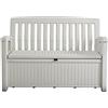 Keter 12-938067 Cassapanca da Giardino Patio Bench, In Resina, Bianco, 132.7 x 63.5 x 89.5 cm, Capacità 227 l
