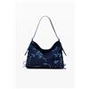 Desigual Borsa media in denim devoré