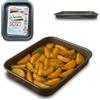 ARCA, Teglia Rettangolare Bassa 25x18x3 cm per Forno, Antiaderente e Bordata, Adatta alla Lavastoviglie, Ideale per Pizza e Altre Ricette, in Alluminio, Made in Italy
