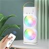 Starnearby Ventilatore Acqua Nebulizzata, Ventilatore da Tavolo Nebulizzatore, Piccolo Raffrescatore d'aria Evaporativo con 3 Velocità, Ventilatori da Scrivania Silenziosi con Luce LED (Ricaricabile)