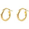 Monde Petit Orecchini a cerchio da donna 13.5x3 mm - oro giallo 18K (750) - Scatola Regalo - Certificato di garanzia