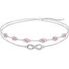 Cosie Lily Bracciale Donna Argento 925 Pietre Nascita Infinito Bracciale Gioielli Donna Doppia Catena Bracciale Cuore Regalo Donna Compleanno per Moglie Mamma Fidanzata Amica