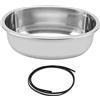 Weikeya Lavamani, finitura spazzolata, grande capacità, facile pulire, in acciaio inox, lavello marino di forma ovale con foro di scarico 40 mm per camper, yacht, roulotte,Pezzi di