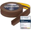 HOLZBRINK Battiscopa adesivo in PVC 32x23mm, 10 m | Bordino per top cucina, mobile per bagno | Zoccolino battiscopa | Colore: cioccolato