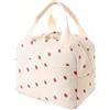 MUNSKT Borsa termica per il pranzo per bambini e donne, organizer termico a prova di perdite, borsa per il pranzo bianco fragola per donne bambini per scuola contenitori per lavoro scuola picnic