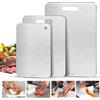 Mucek 3 Pezzi Tagliere Acciaio Inox Alimentare, S316 Antibatterico Tagliere da Cucina, Doppio Lato per Alimenti, Tagliere Cucina per Carne, Frutta, Verdura (20 x 30 cm, 23 x 34 cm, 28 x 39 cm)