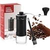 Ledebouk 40 Livelli Macinacaffè manuale Esterno Regolabile, Macina Caffè Manuale, Coffee Grinder con Meccanismo Conico in Ceramica Ad Alta Precisione, per Aeropress, Espresso, Pour Over, French Press e Moka