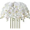 FagusHome 6 fiori artificiali phalaenopsis per decorazione della casa, 80 cm