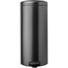 Brabantia NewIcon Pattumiera a pedale 30L| Cestino Soft Close con Coperchio antiodore e secchio interno in plastica | Compatto e antiscivolo per cucina,ufficio,bagno o camera da letto | Confident Grey