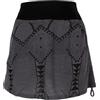 GURU SHOP Minigonna da yoga con stampa peschodelica da donna in cotone, grigio., 38