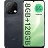 UMIDIGI G9T Smartphone Android 14,8GB+128GB/1TB,Telefono Cellulare 6.75 HD+90Hz,5000mAh Batteria Cellulari,13MP+5MP,Smartphone Dual SIM,Fingerprint/Face ID,2.4G/5G WiFi GPS/OTG