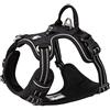 Truelove TRUE LOVE Pettorina per cani No Pull Nylon Riflettente Pet Harness Regolabile Comodo Controllo Step-in Colori Brillanti Truelove TLH56512 (XL,Nero)