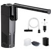 NICREW 3 in 1 Filtro Acquario Interno Silenzioso e Potente, Filtro Interno Acquario con Flusso Massimo di 380L/H, Adatto per Acquario Fino a 80L