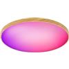 Birnetek® Plafoniera LED Soffitto 30W, Lampadario RGB Rotonda Dimmerabile, 2200LM, 2700K-6500K, Compatibile con Alexa, Controllo APP, Telecomando, per Camere da letto, Soggiorni, Venatura Del Legno