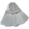 AebDerp 100 mini ciondoli a forma di nappa, in seta, per segnalibri fai da te, ghirlanda, braccialetto, orecchini, collane, biglietti, portachiavi, decorazione personalizzata, accessorio per donna (grigio)