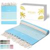 SOLTAKO Fouta Peshtemal - Fouta XXL - Asciugamano da spiaggia anti sabbia - Asciugamano per Hammam, Sauna, Picnic - Asciugamano di grandi dimensioni - Fouta Beach 200x200 cm - Lenzuolo 2 Persone