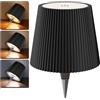 Nulmvic Lampada per Bottiglia LED Ricaricabile - 5200mAh Lampada da Tavolo Senza Fili Dimmerabile 3 Colori - IP54 Impermeabile Comando a Tocco per Interno Esterno Famiglia Ristorante Bar (Nero)