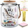 Szhhrxi 40 luci a LED per bottiglie con scritta, regalo di compleanno per donna e uomo, 40. Regalo di compleanno, decorazione da tavolo, illuminazione a LED (40)