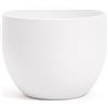 Vimin Box Elegante VASO a COPPA in Terracotta | Bianco Opaco | per Interno o Esterno | D.17 cm - H.13 cm | Vaso Decorativo Moderno per Piante, Fiori, Piante grasse, Orchidea, Sansevieria. (1x - Ø 17cm - Bianco)