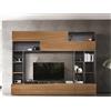 REDÒKASA Parete Attrezzata Pratiko MADE IN ITALY con Base TV, 1 Cassetto, 2 Ribalte e 1 Vasistas, design moderno ideale per soggiorno, sala da pranzo, cucina, camera da letto (Noce Stelvio/Ossido)