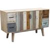 milani home - Credenza In Legno Colorato Madia Di Design Mobile In Stile Vintage Moderno Per Sala Da Pranzo Soggiorno