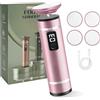 AOOWU 2 in 1 Piedicure Elettrico Professionale, Lima per Piedi Elettrica con 4 Punte Nanometriche, Ricaricabile Piedi Attrezzi per Pedicure, 3 Velocità Regolabile e Schermo LED, per Tacchi Incrinati