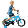 CUMELLIIR Bicicletta per bambini 14 pollici, bicicletta per bambini con ruote di supporto e campana, per bambini dai 3 ai 6 anni, blu