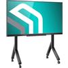 ONKRON Supporto TV da Pavimento 70-110 pollici, Carico Totale 125 kg, VESA 200x200-1000x800 mm, Carrello Porta TV da Terra Mobile con Ripiano, Porta Televisore per Schermi Grandi, Nero TS2081-B