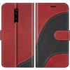 BoxTii Cover per Xiaomi Mi 9T / Mi 9T PRO/Redmi K20 / Redmi K20 PRO, Custodia in PU Pelle Portafoglio per Xiaomi Mi 9T / Mi 9T PRO/Redmi K20, Magnetica Cover a Libro con Slot per Schede, Rosso