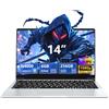 AUKABREX PC Portatile Win 11Pro OS, 14,1 Pollici Notebook Celeron N4000 Processor, PC Portatile 6GB LPDDR4 RAM 256GB SSD, Notebook 1080P Schermo 180°Flip, Laptop + Mini-HDMI/USB3.0/BT4.2/TF Card Slot/Webcam