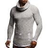 Leif Nelson Dolcevita Maglione Uomo Felpa a Maglia LN-20749 Grigio Small