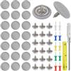 zrfgbxim 80 Sets Kit Riparazione Cielo Auto, Vite Per Riparazione Tetto Auto, Puntine per Cielo Auto Riparazione Rivetti Pulsante per Riparazione Tetto Interno Automobile, per Tutte Auto