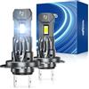 Marsauto H7 LED 120W 32000LM, 800% 6500K Luce Bianca Fredda Lampadine Led H7, Dimensioni Mini 1:1 con Ventola Silenziosa da 10000 giri/min, Plug and Play, Pacco da 2