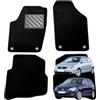 MTC Automotive Tappetini per VW Polo 9N-9N3 2001-2009 tappeti Auto su Misura, Antiscivolo,battitacco in Gomma Rinforzato, Bottoni di Ancoraggio Ovali