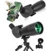 BOSSDUN Cannocchiale Zoom ad Alta Potenza con Adattatore per Telefono, Treppiede, Borsa, Oculare Angolato 45°, per Tiro al Bersaglio, Osservazione Uccelli e Caccia (black)