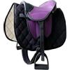 Brama West Shetty - Set di sella per bambini My Little Pony | Sella per Shetty Pony cavallo in legno di peluche | con coprisella, cinghia per sella, staffe e staffe - viola