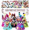Glittery Garden Cappelli Festa kit di attività - Arte e artigianato fai-da-te con 12 cappelli colorati, pompon e adesivi. Kit per festeggiamenti per bambini Compleanno, vacanze di primavera, Natale, Ringraziamento