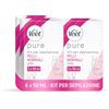 Veet Kit Depilazione Viso e Baffetti, Crema Depilatoria per Pelli Normali, 2x50 ml + Crema Post-Epilazione, Dermatologicamente Testata, 3 confezioni da 2x50 ml