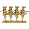 KARE Design figura decorativa Dancing Cows, oro, mucche danzanti, decorazione casa di campagna/festa/party, amanti animali, 23x40x7cm