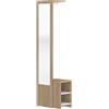Symbiosis Vestibulo Mobile da Ingresso con Panca Rovere Naturale e Bianco, 40x33x188 cm