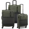 Roncato Metropolitan Travel Set Valigie (grande, Medio, Cabina) - Verde Militare