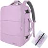 Taygeer Zaino per Ryanair 40x20x25, Zaino da Viaggio Aereo Bagaglio a Mano Piccolo 20L per Ryanair, Borse da Cabina Uomo Donna Impermeabile Zaini Porta PC 14 Pollici per Scuola Trekking Lavoro, Viola