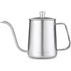 Easyworkz Gage Bollitore da caffè a Collo di Cigno in Acciaio Inossidabile con beccuccio Lungo, 600 ml, argento