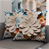 PETTI Artigiani Italiani - Coppia di Federe Cuscino 50x50 cm in Microfibra, Cuscini Arredo Camera da Letto, Divano, Salotto, Set 2 Fodere Copricuscino, Federa Floreale 05 5, 100% Made in Italy